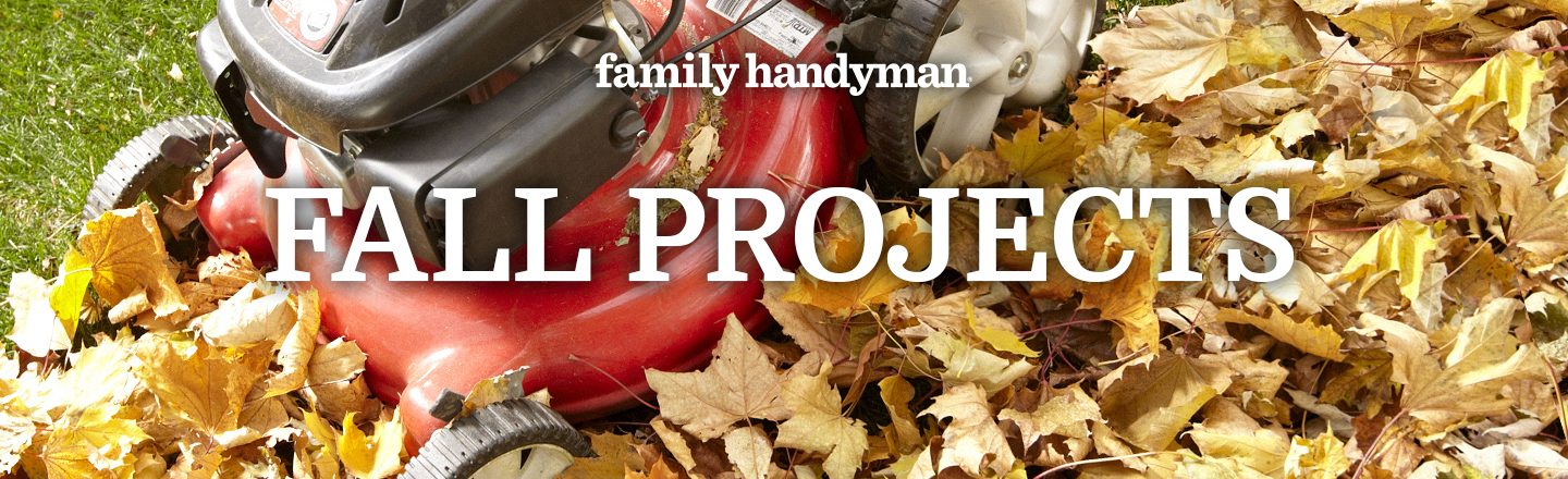 fall projects leaves and lawn mower