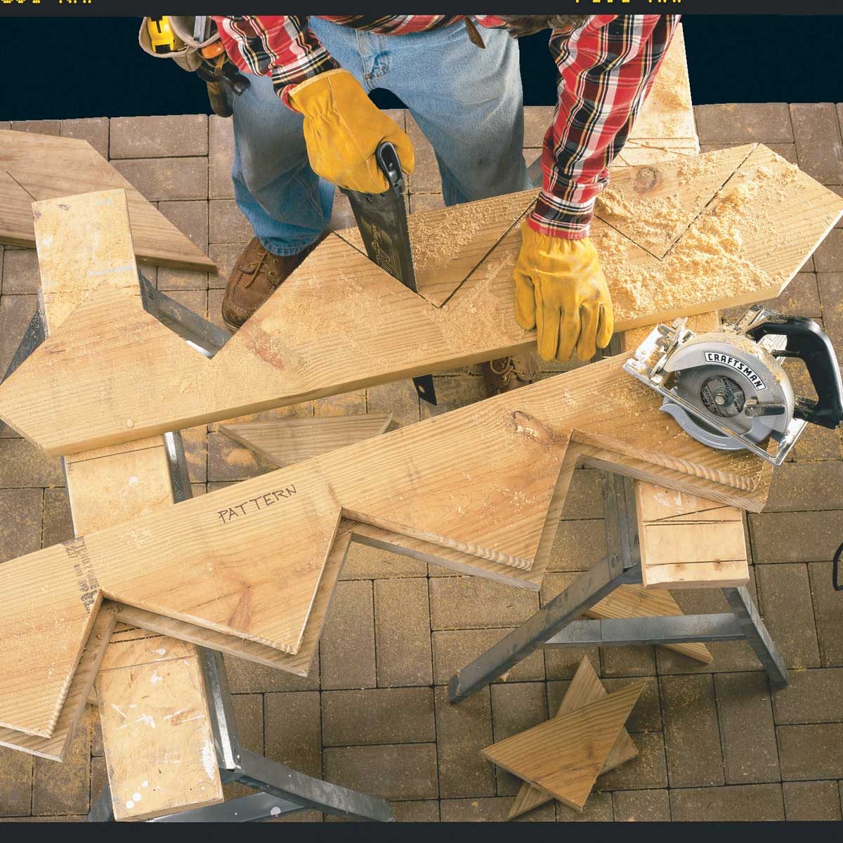 Building deck stairs