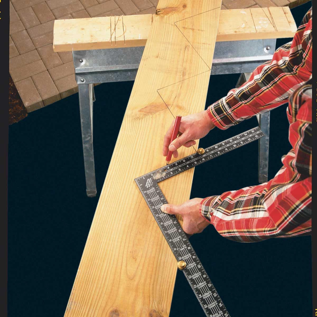 Building deck stairs