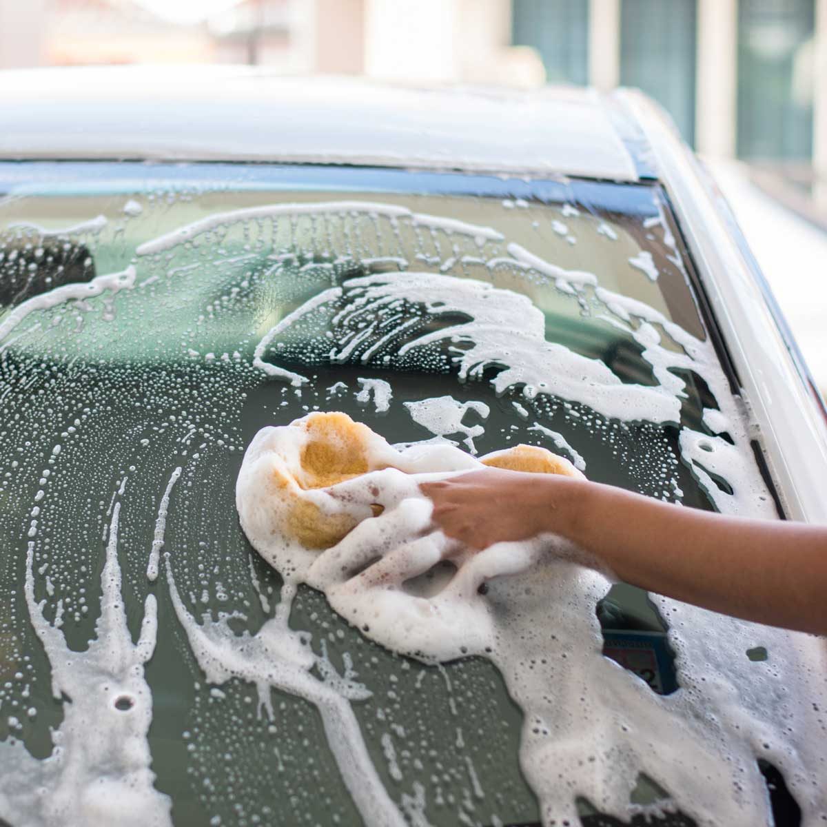 Washing a car