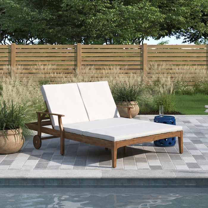 Reisterstown Long Reclining Acacia Double Chaise