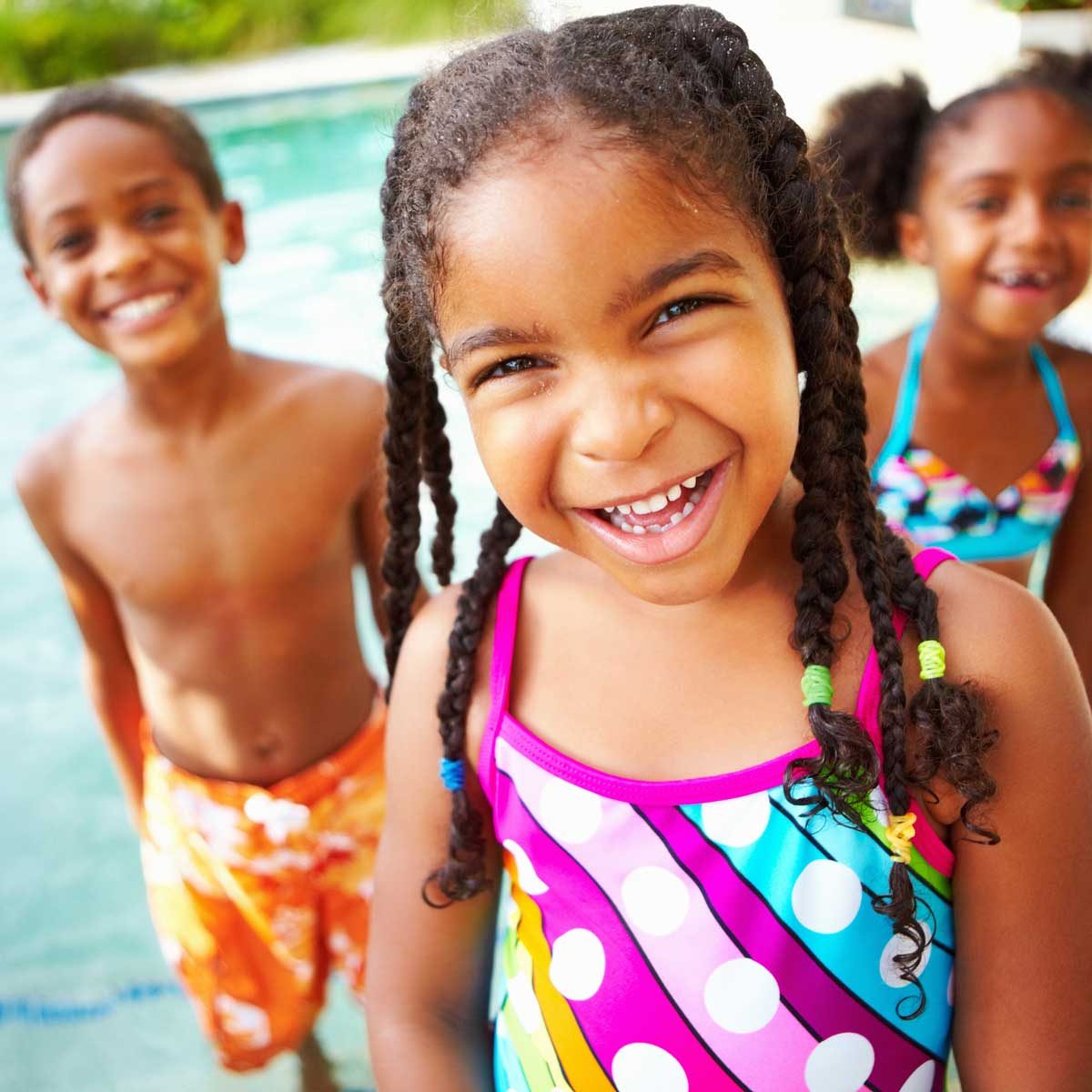 Kids enjoying a pool