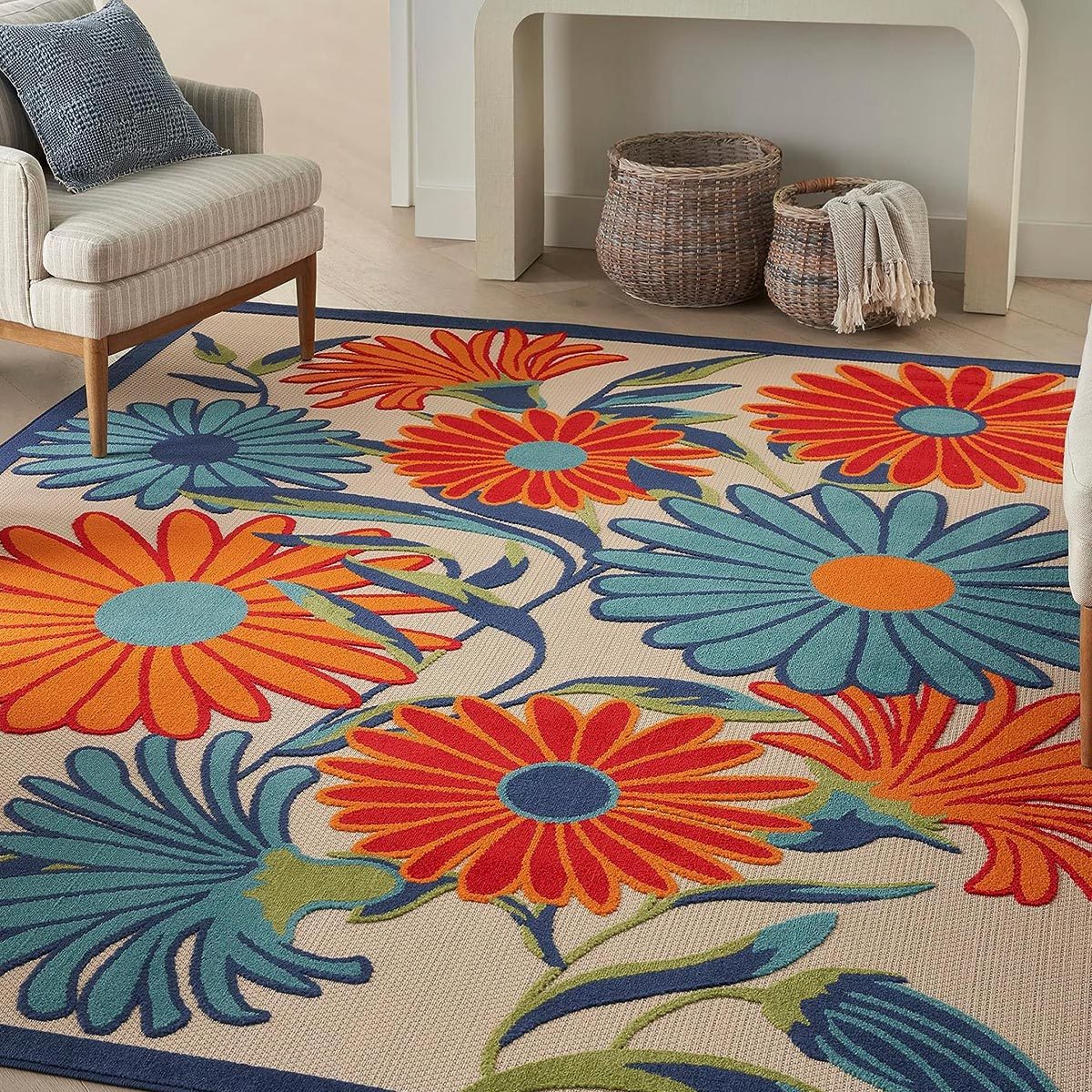 Best Outdoor Rugs Nourison Aloha Floral Rug Ecomm Via Amazon.com