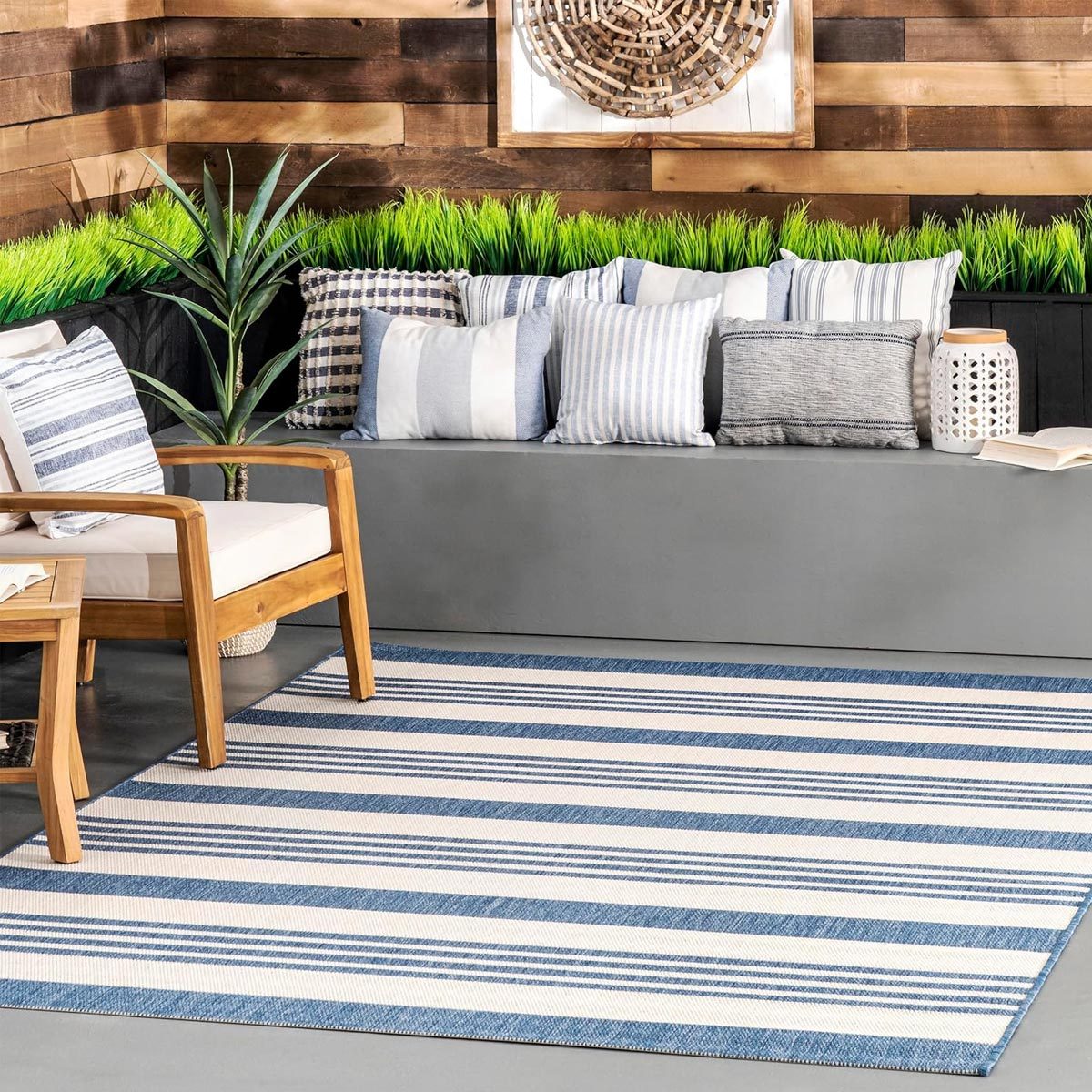 Best Outdoor Rugs Nuloom Multi Stripe Rug Ecomm Via Amazon.com