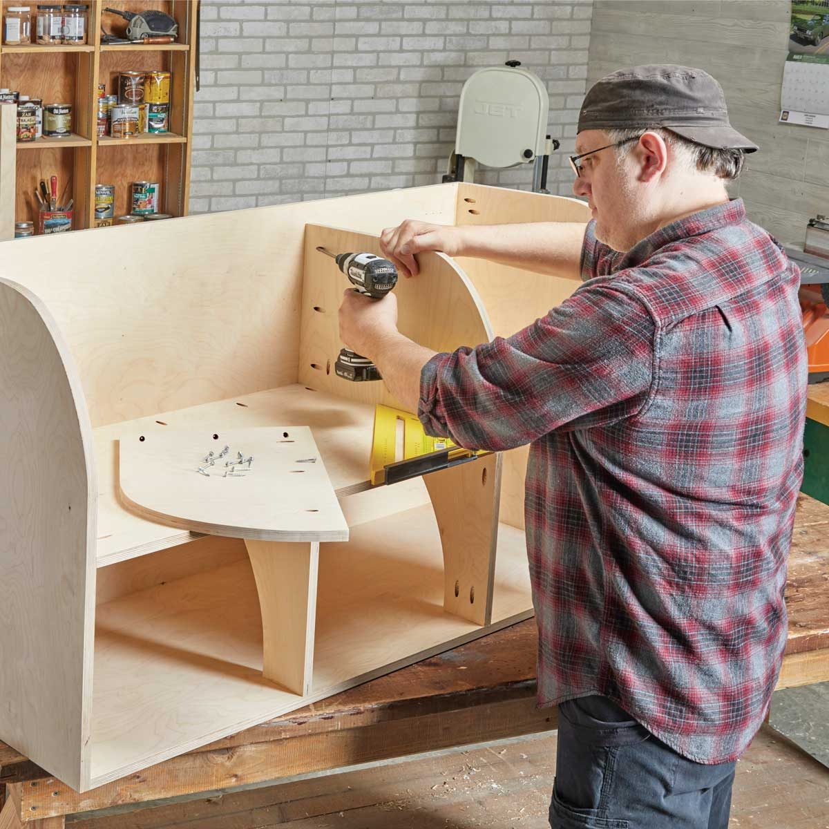 garage storage shelving assembly