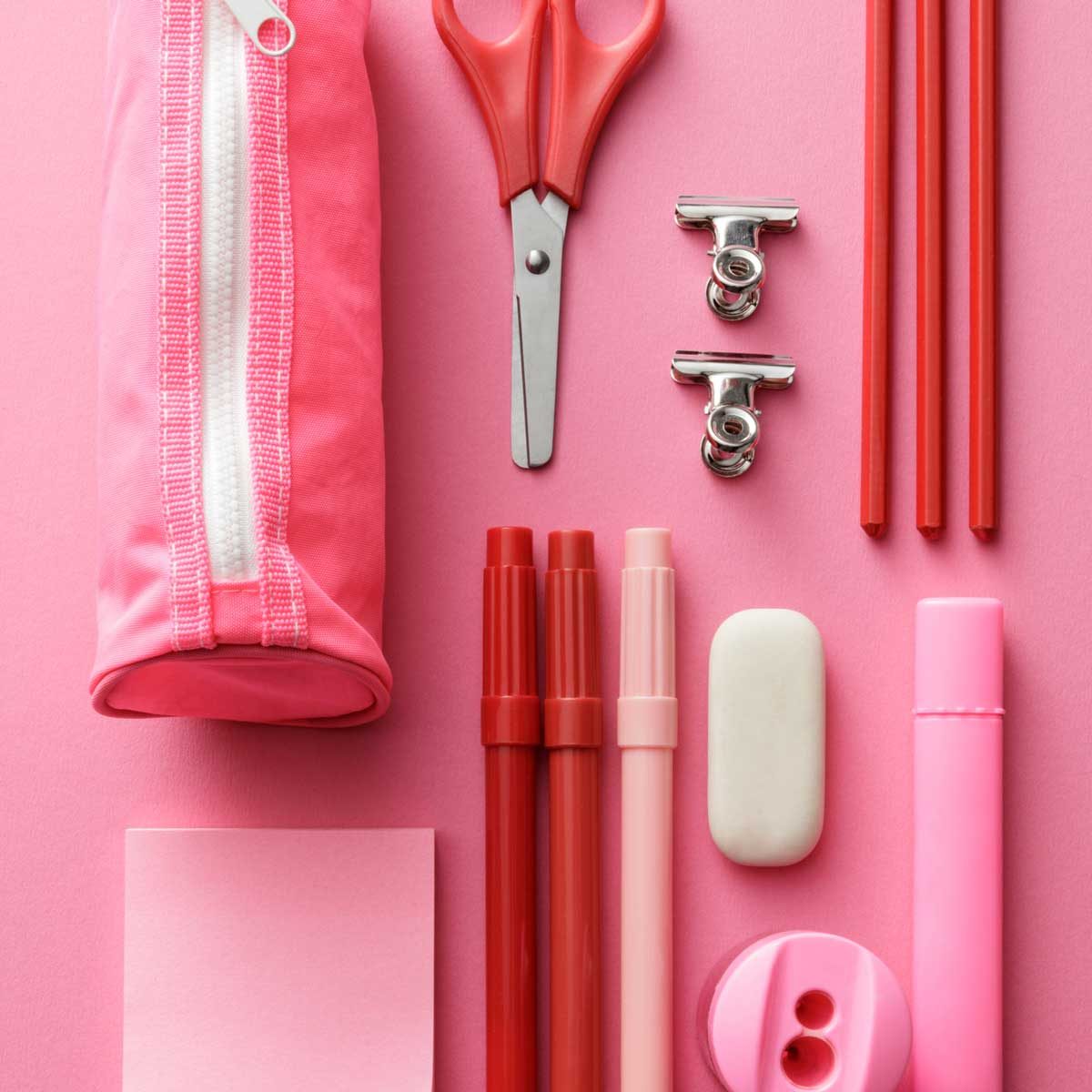 Color coded school supplies