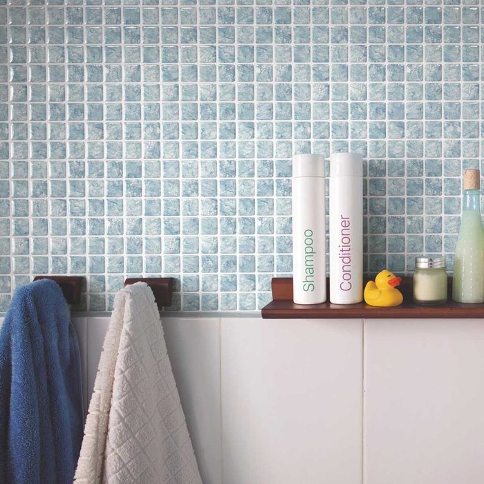 Pastel blue tile