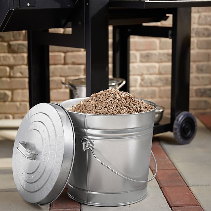 Steel trash can