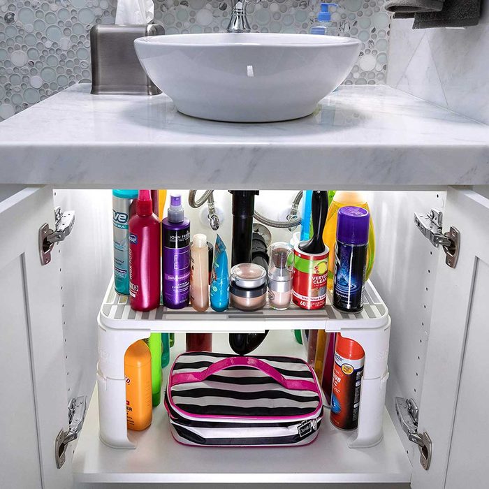 Under sink shelf