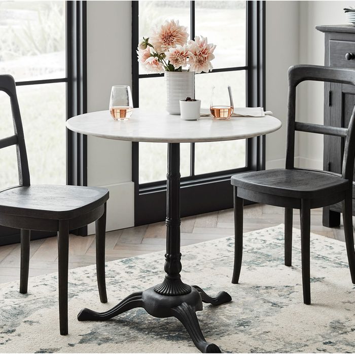 Rae Round Marble Pedestal Bistro Dining Table
