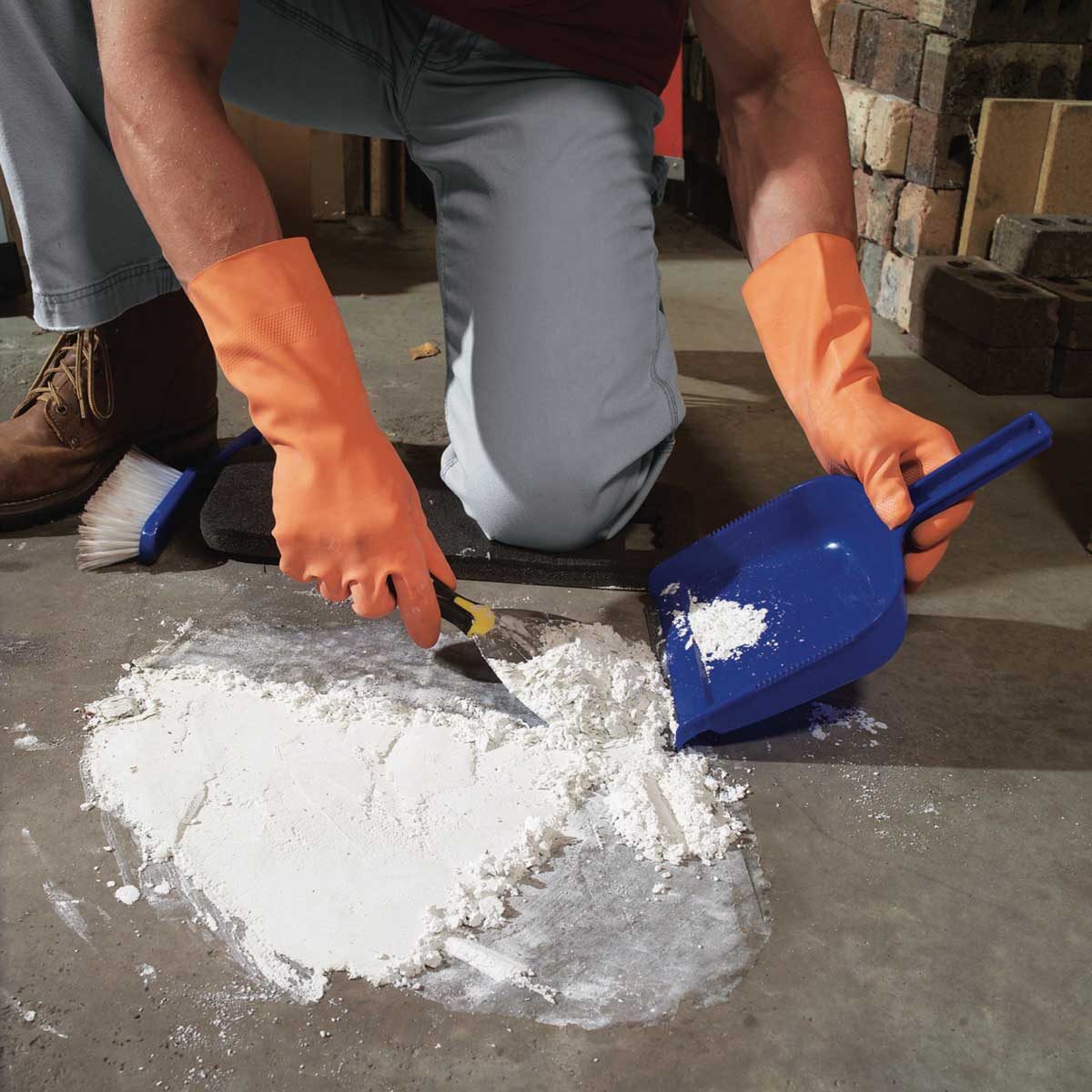 Scrape up the Dried Solution