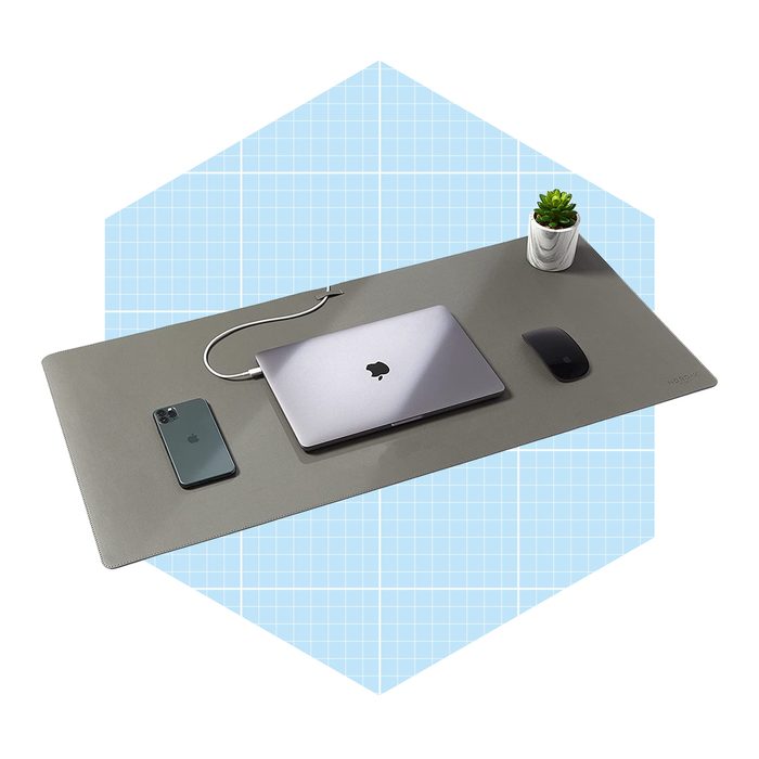 Nordik Leather Desk Mat Cable Organizer Ecomm Amazon.com
