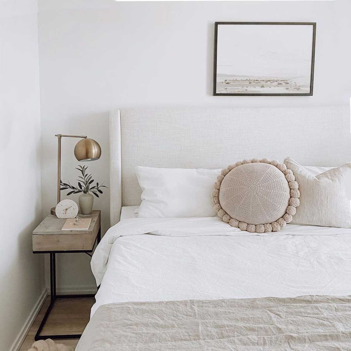 All white bedroom