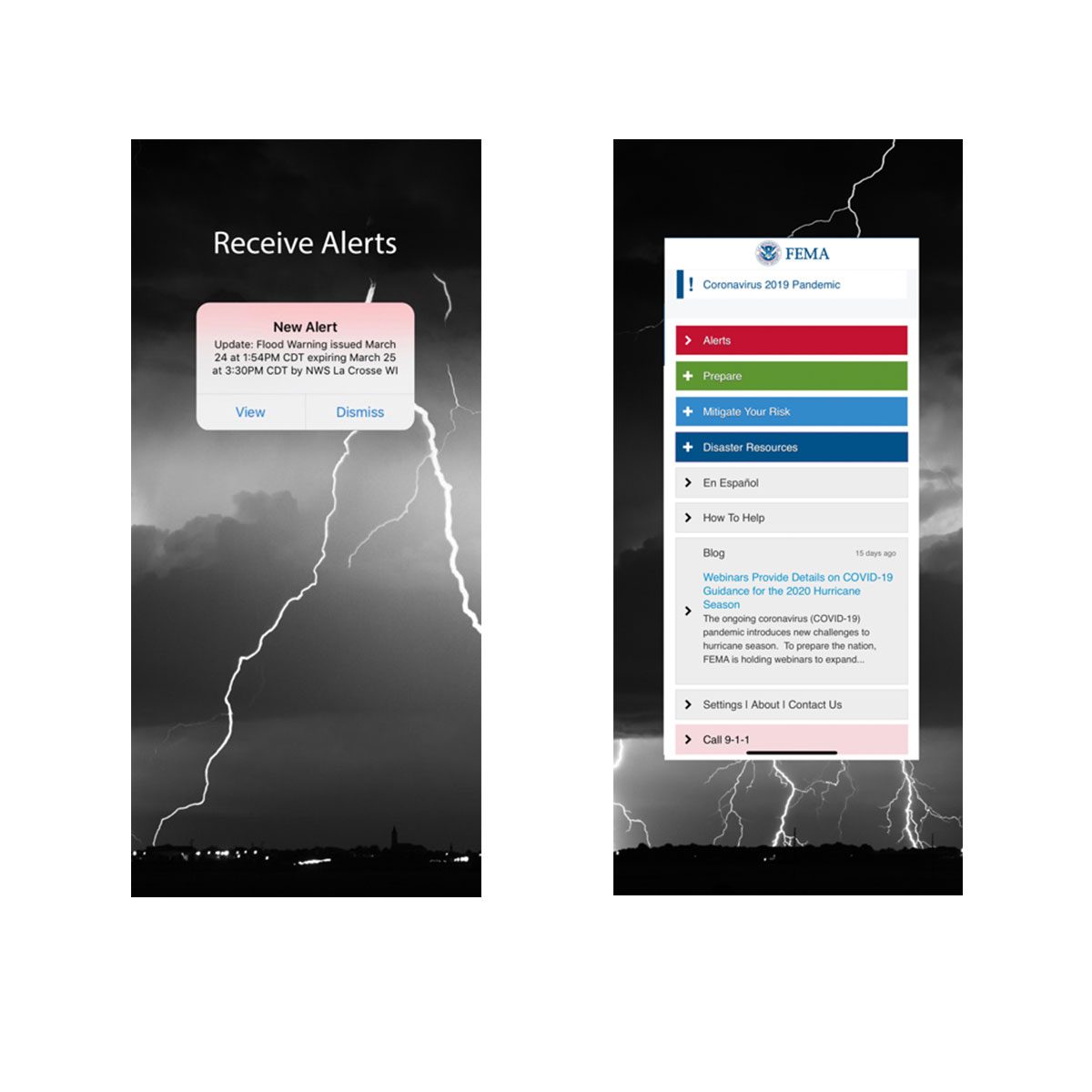 Severe weather app