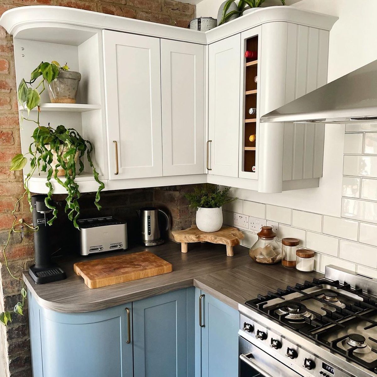 Two Tone Cabinets Courtesy My Little Den Instagram