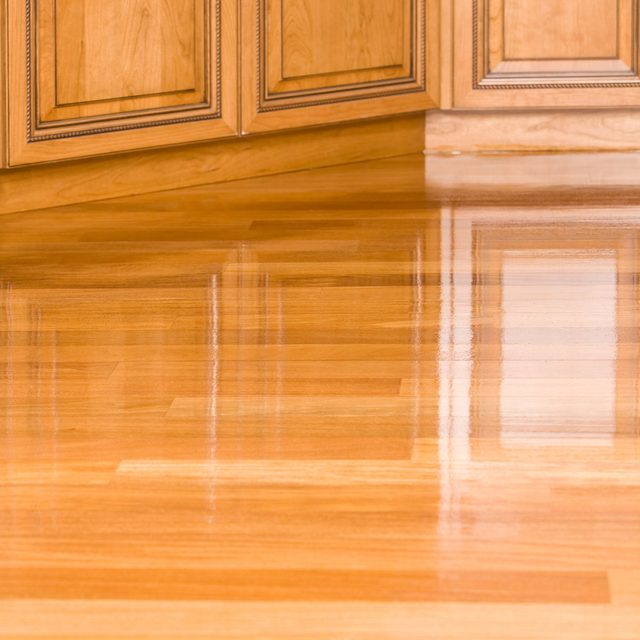 Shiny wood floor