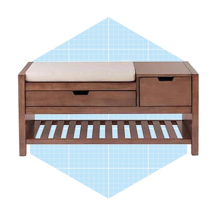 Haze Finish Wood Entryway Bench