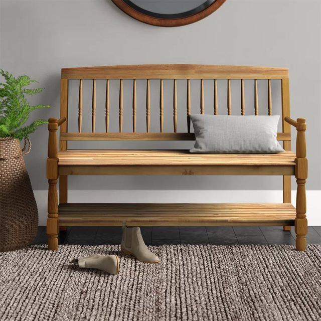 Wooden Entry Bench