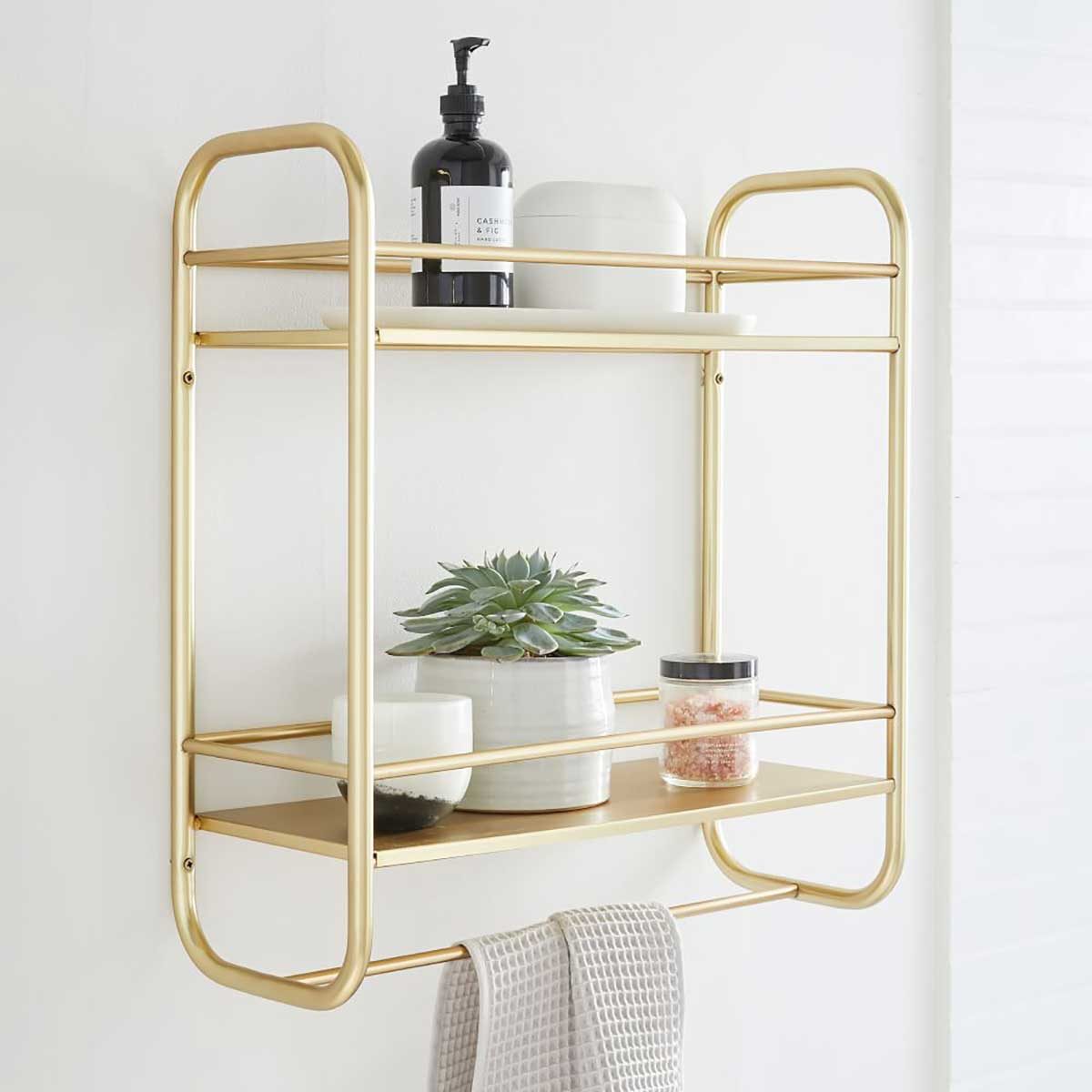 Deco Curve Metal Wall Shelves