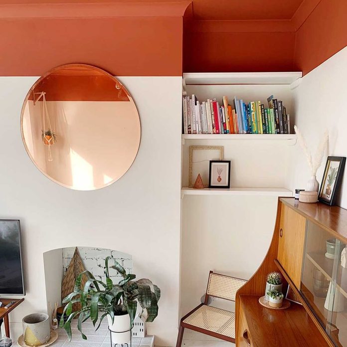 orange ceiling paint