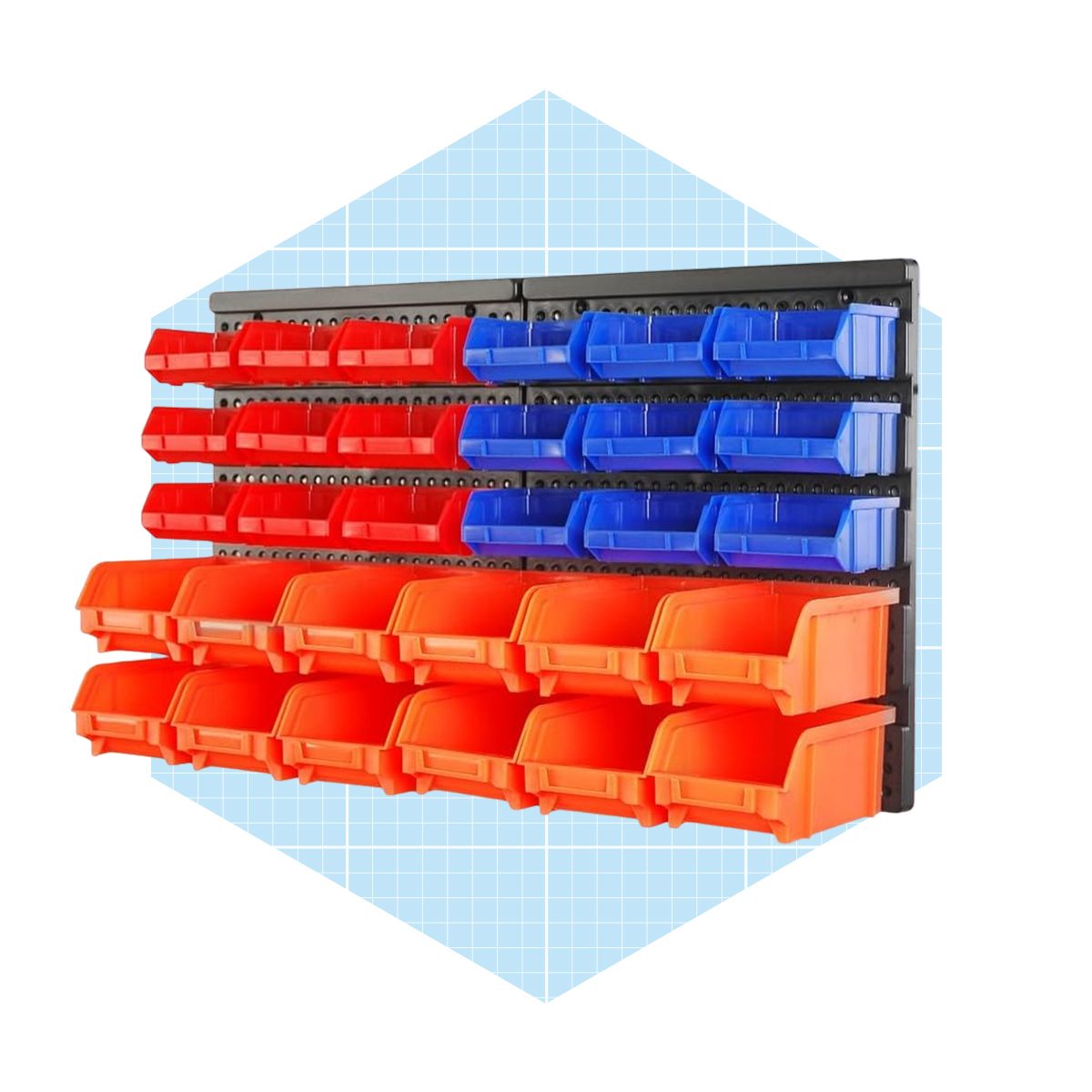 Horusdy Wall Mounted Storage Bin Rack