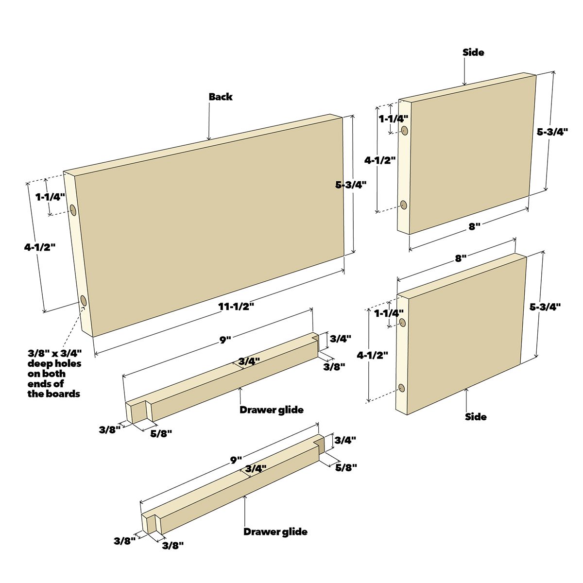 Night Stand Sides, Back Dr Glides 2