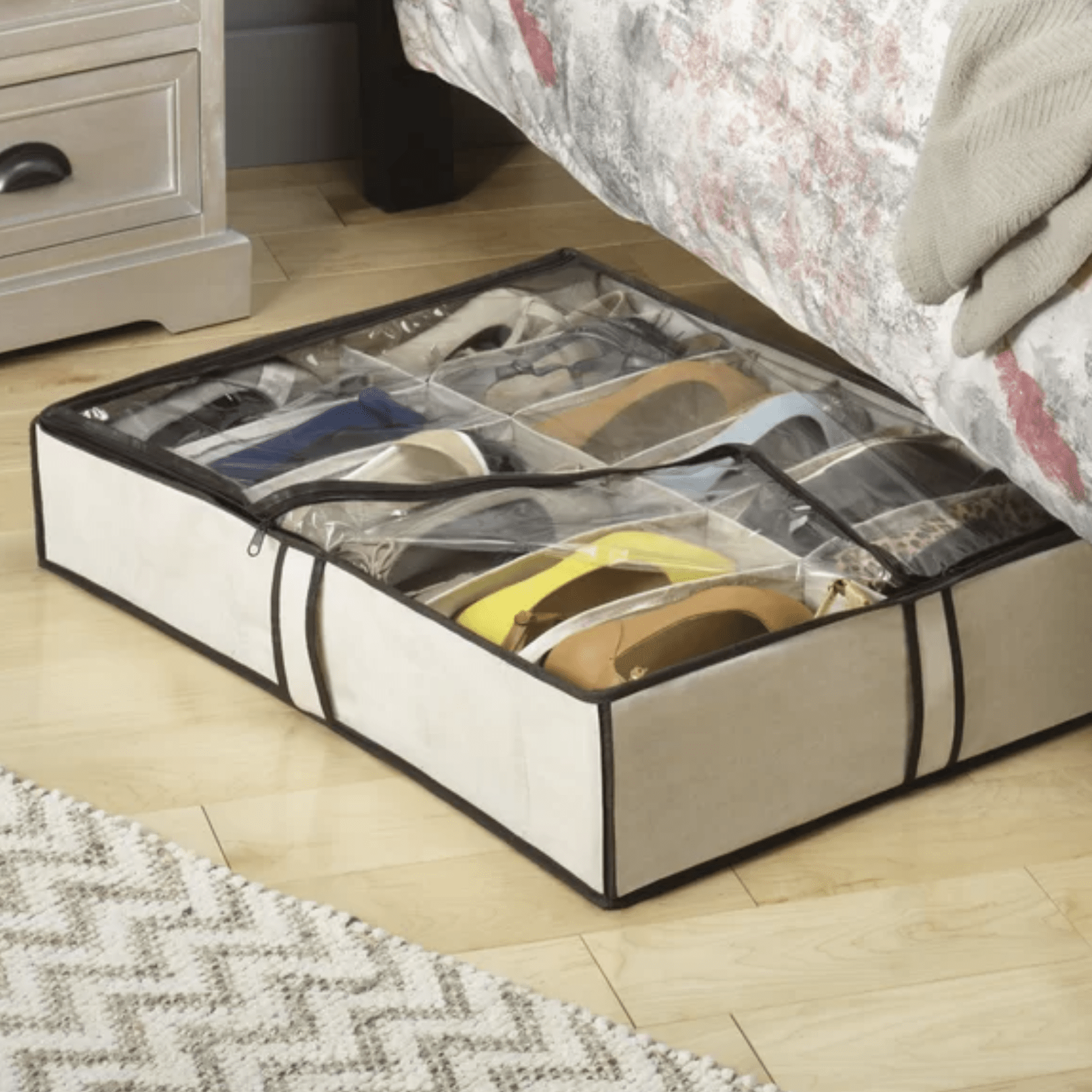 Rebrilliant Fabric Underbed Shoe Storage Ecomm Via Merchant