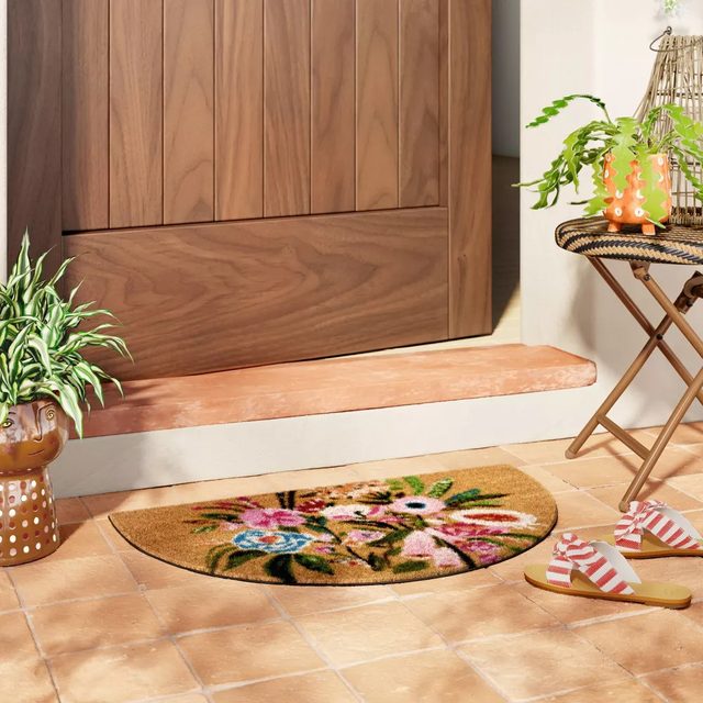 Painted Floral Doormat Ecomm Via Target.com