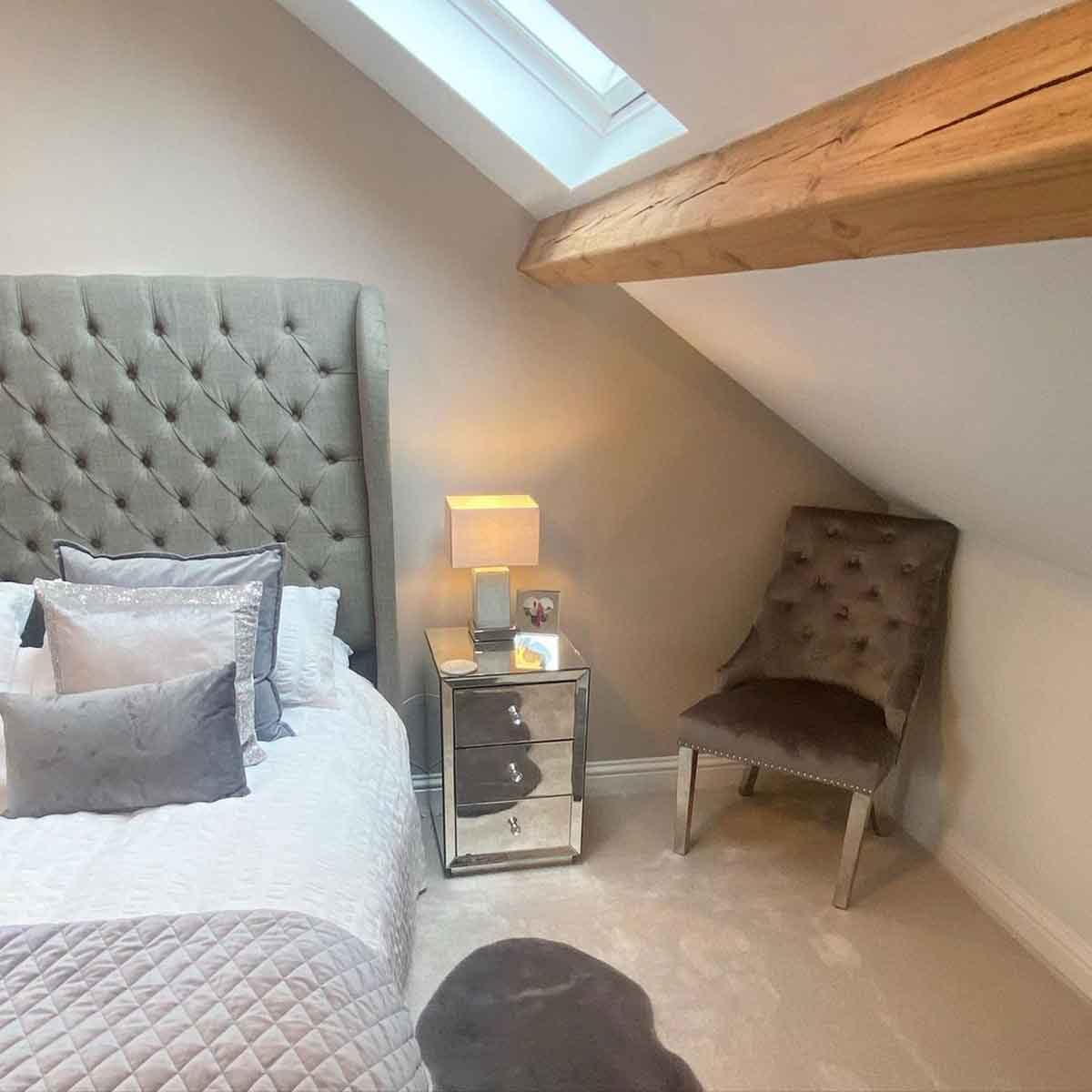 attic bedroom wooden beam