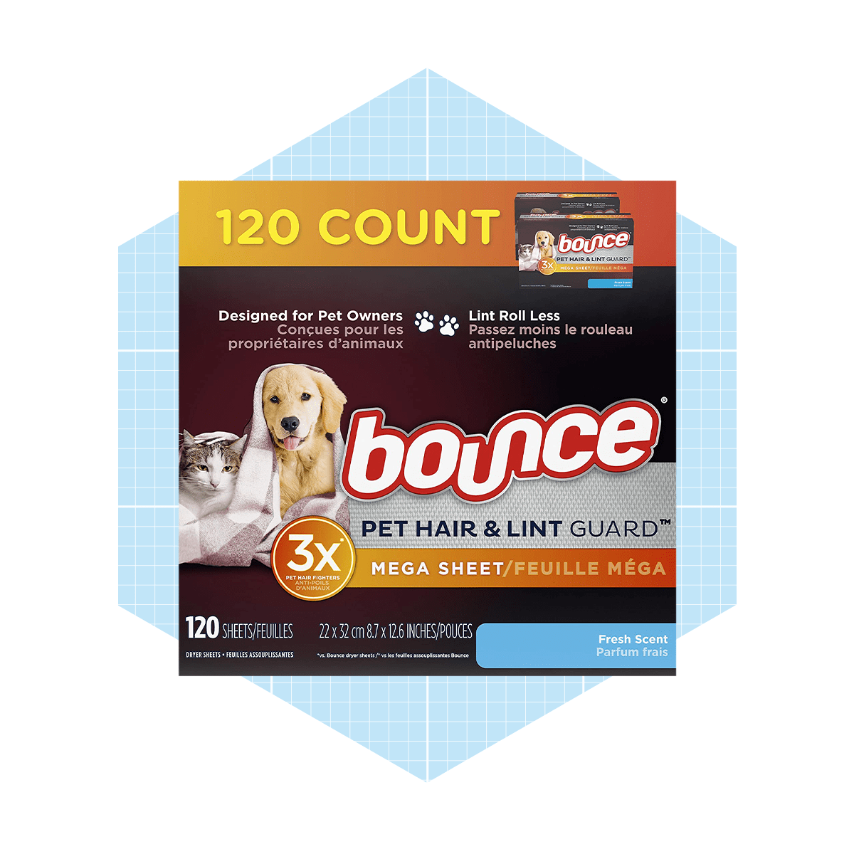 Bounch Pet Hair And Lint Guard Mega Dryer Sheets Ecomm Via Amazon.com