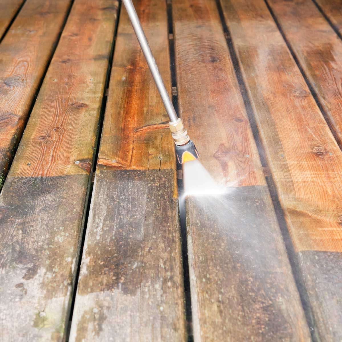 Washing A Deck