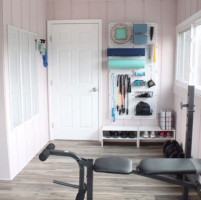 Pink and white Home Gym