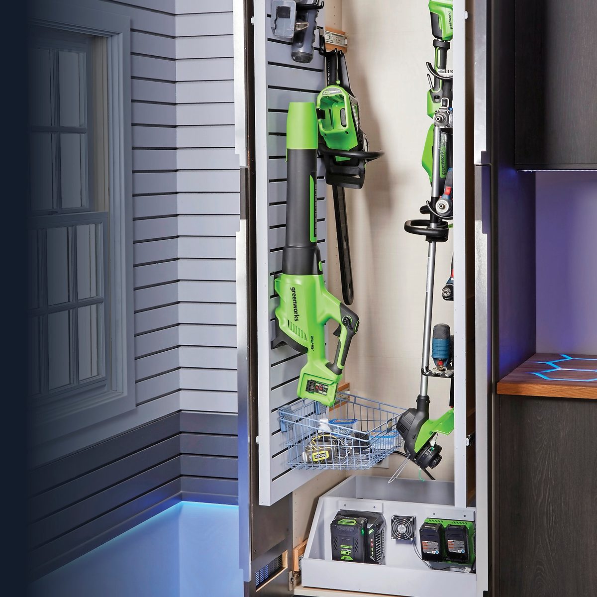 Keep Your Tools Ready with an In-Cabinet Charging Center