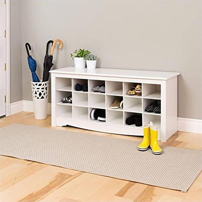 Prepac Store Shoe Storage Cubbie Bench