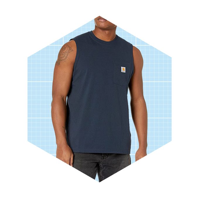 Carhartt Men's Big & Tall Relaxed Fit Heavyweight Sleeveless Pocket T Shirt Ecomm Amazon.com