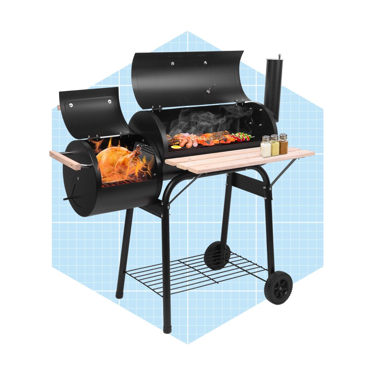 Charcoal Grill And Smoker