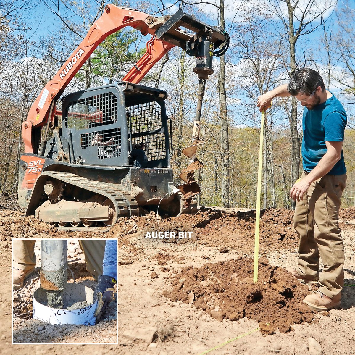 Digging footings