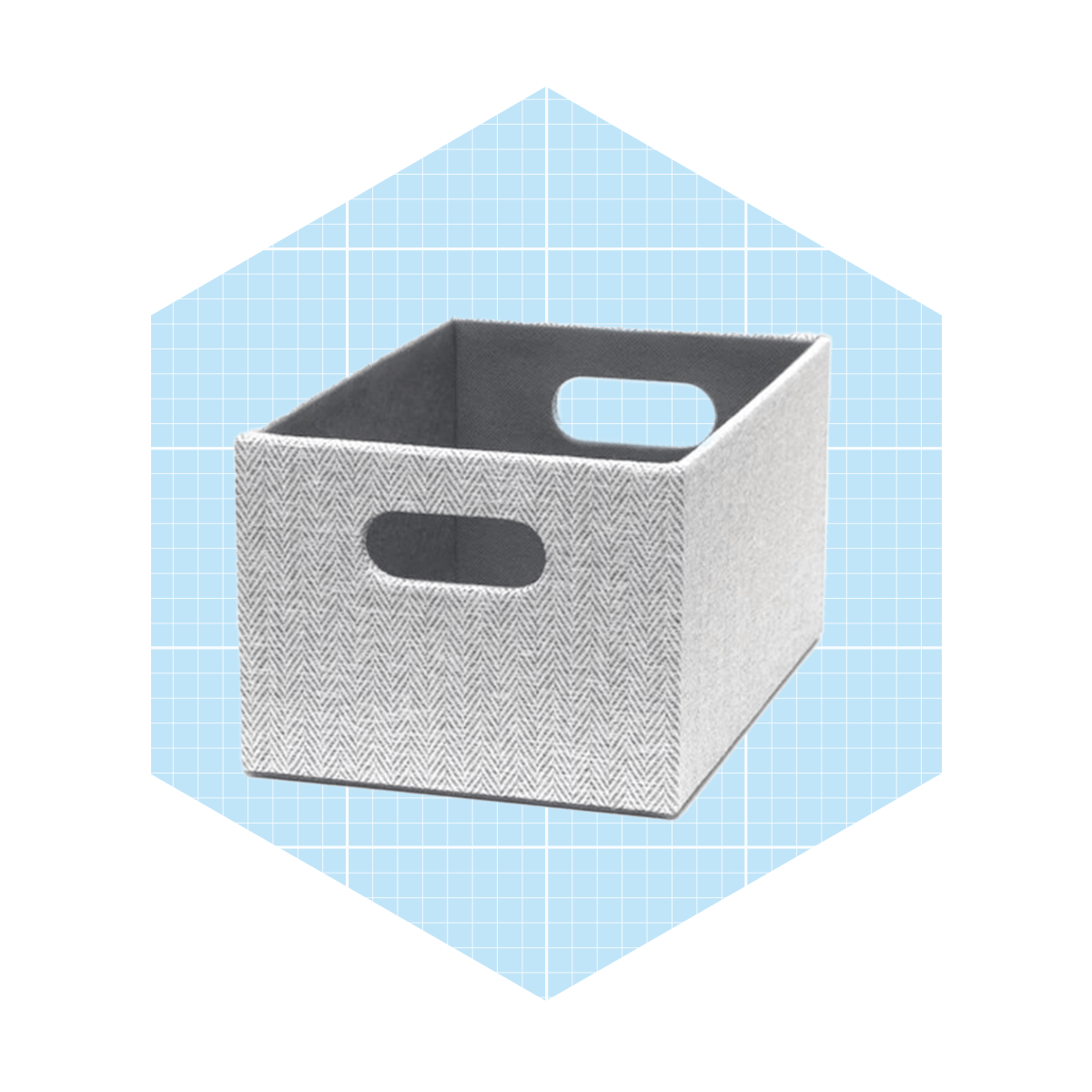Fabric Bin Herringbone Ecomm Via Lowes
