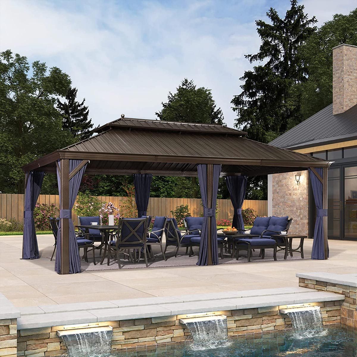 Purple Leaf Hardtop Gazebo Pavilion