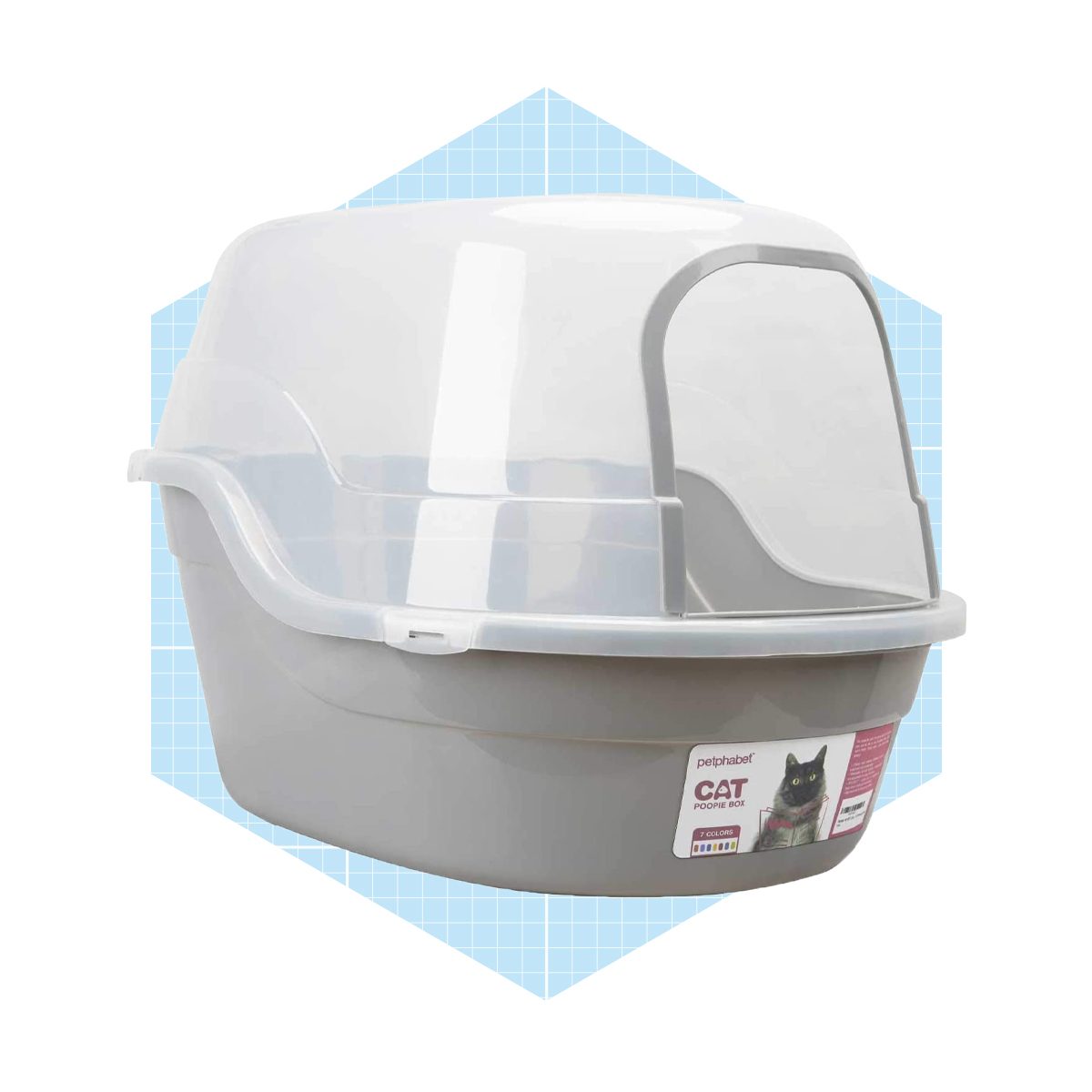 Petphabet Jumbo Hooded Cat Litter Box Ecomm Amazon.com