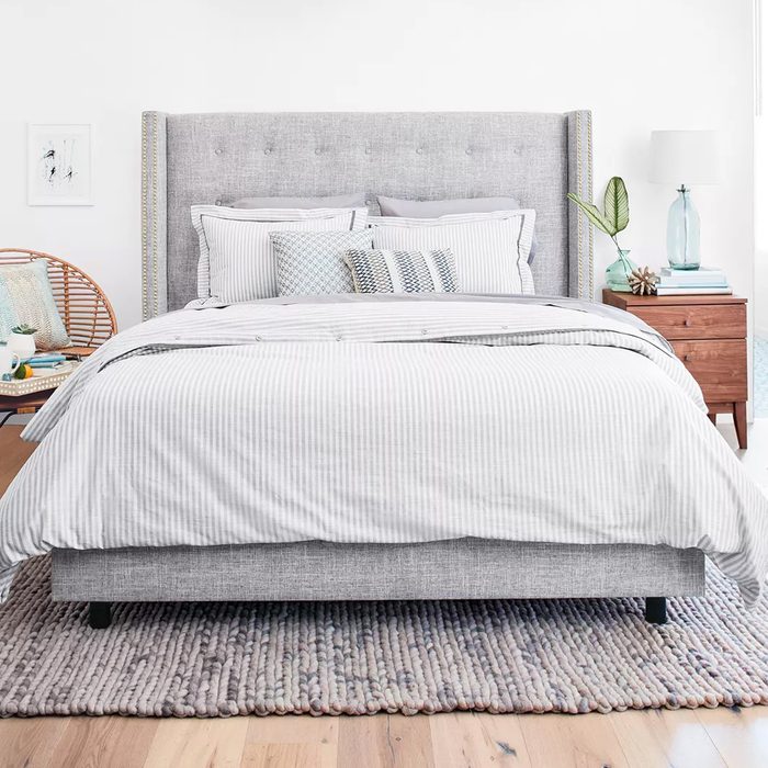 Tufted Wingback Bed