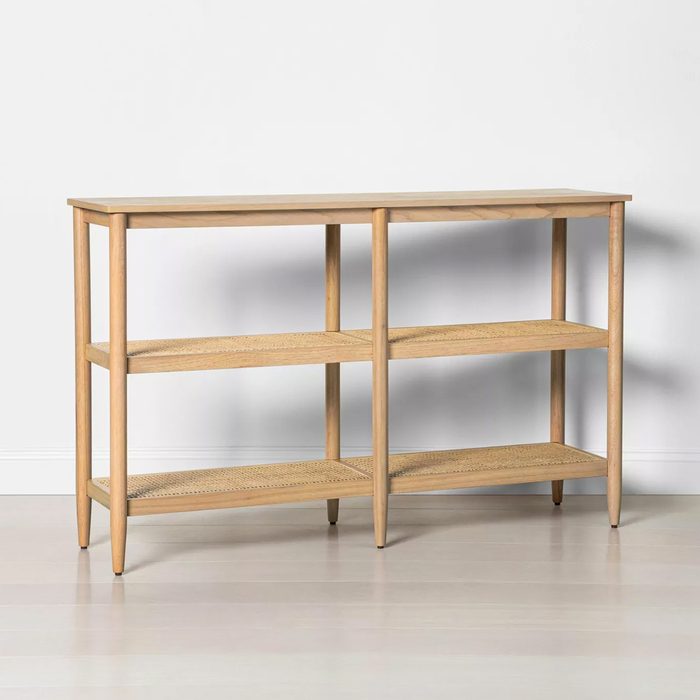 Wood And Cane Bookcase
