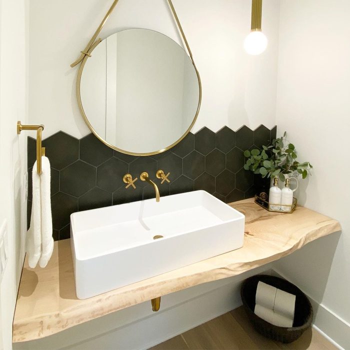 Floating Vanity in half bathroom