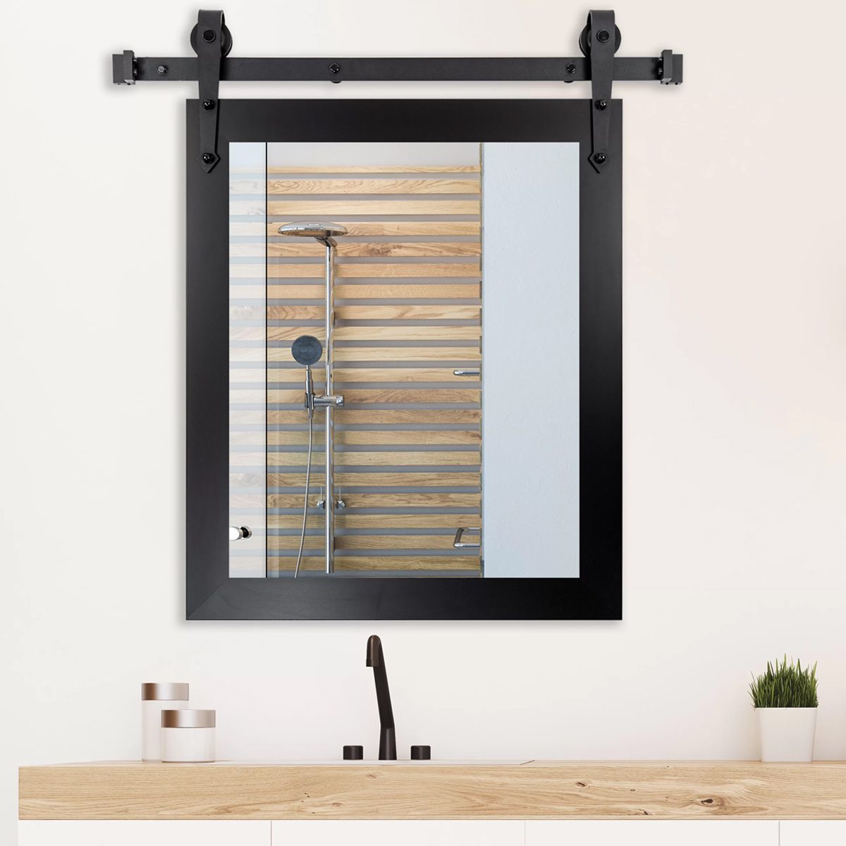 Bevier Rectangle Wood Mirror Ecomm Wayfair.com