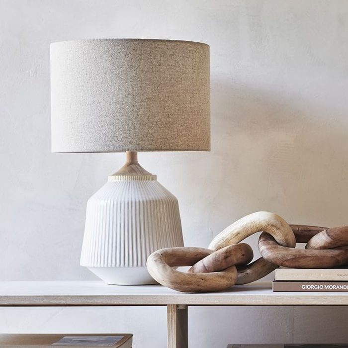 Grooved Ceramic Lamp