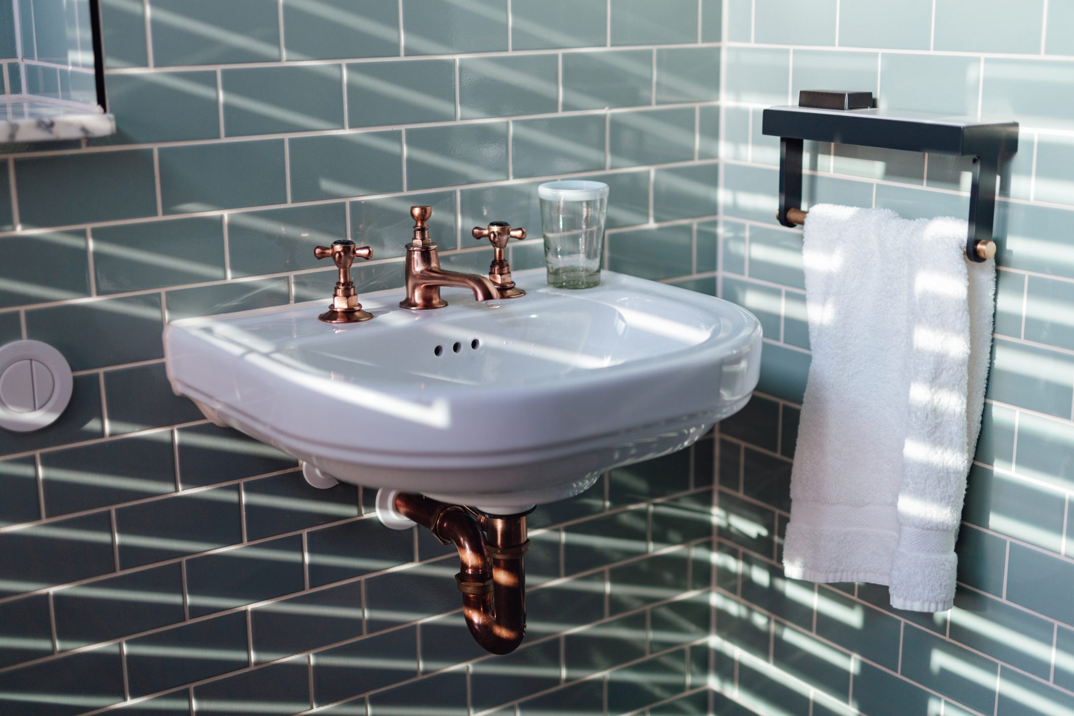 The Corner Of A Stylish Bathroom Interior