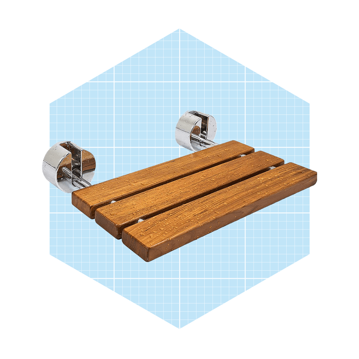 20 Teak Wood Modern Folding Shower Seat Bench Ecomm Via Amazon.com