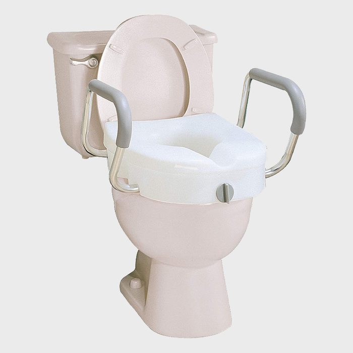 Carex E Z Lock Raised Toilet Seat With Handles