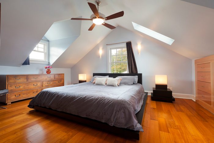 Bedroom ceiling fan light