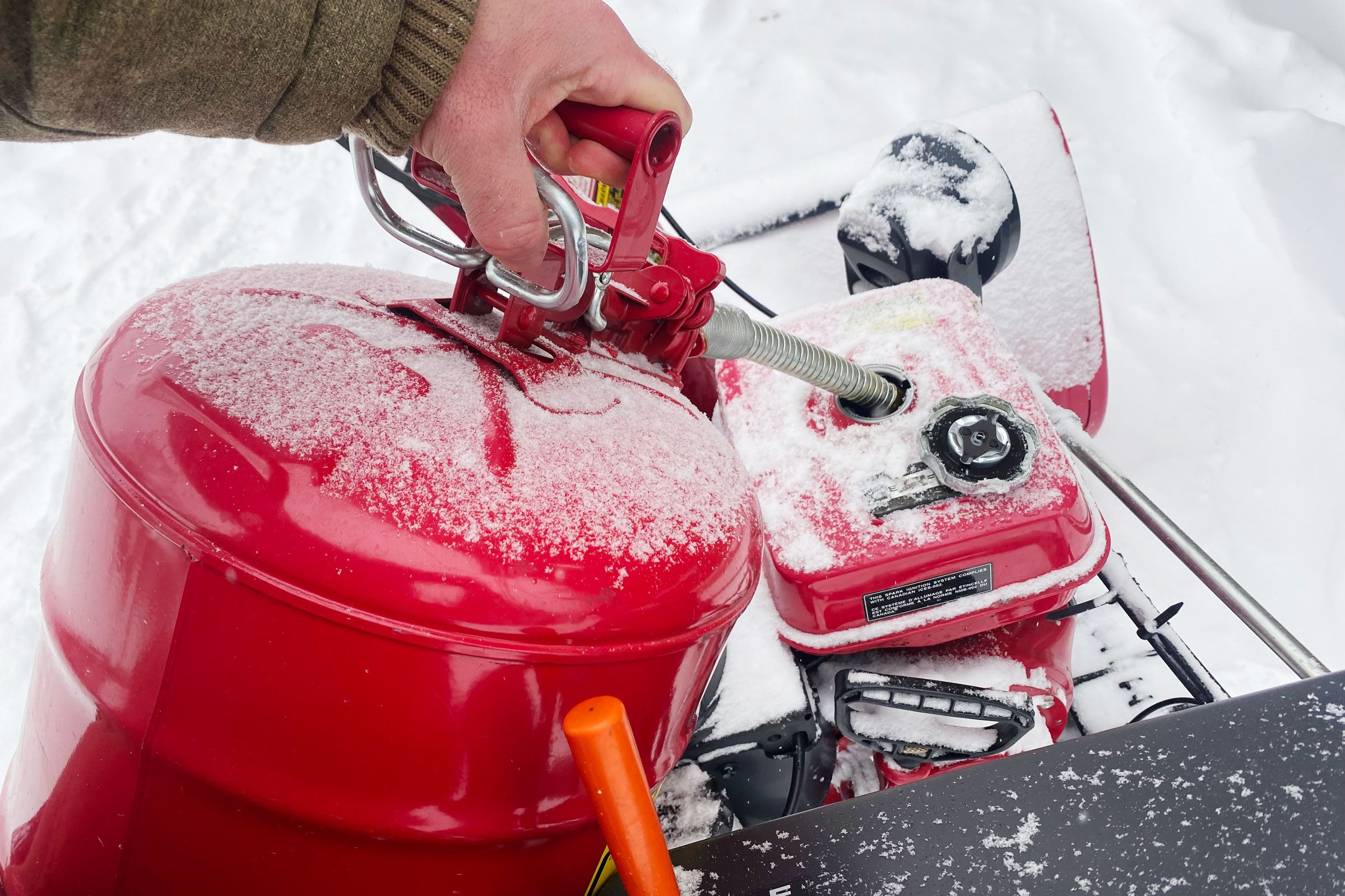 Check Fuel of the snow blower